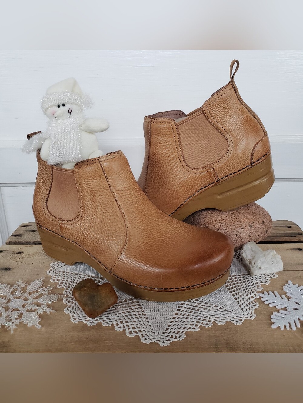 Dansko FRANKIE Honey Pro Clog Bootie Chelsea Ankle Burnished Boho 36 37 38 39 40 - Picture 16 of 16